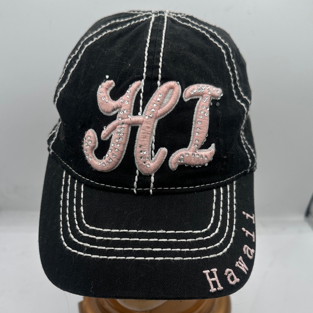 Robin Ruth Black Baseball Cap with White Contrast Stitching